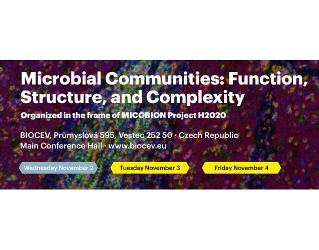 Pozvánka: Microbial Communities, 2. – 4.11.